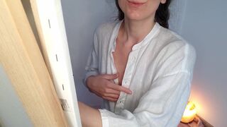 HORNY PAINTER SEDUCING HER NUDE MODEL ???? ASMR ROLE PLAY