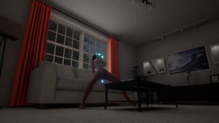 Girl masturbating In VR