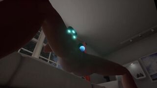 Girl masturbating In VR