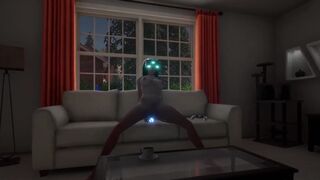 Girl masturbating In VR