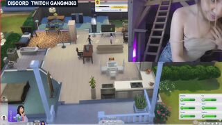 Twitch Streamer playing the sims forgets stream on and masturbates fully nude #64