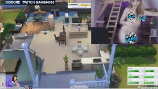 Twitch Streamer playing the sims forgets stream on and masturbates fully nude #64
