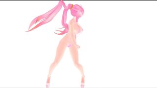 【MMD】PINK CAT - Butt Sway & Breast Sway【R-18】