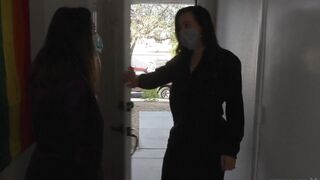 Post Quarantine Sex For Lesbian Lovers Ariel X And Sinn Sage With Strapon Fucking