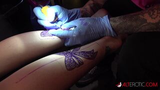 Katie Monroe Gets Tattooed and Double Dicked Down!