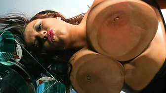 My Boobs - Legendary Aneta Buena On Glass Table