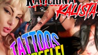 ALT Erotic - Katerina Kalista Tattoos Alt Erotic Logo on Herself in an Empty Tattoo Shop!
