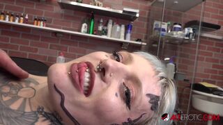 River Dawn Ink Gets 5 Face Tattoos and Fucks a Big Hard Cock