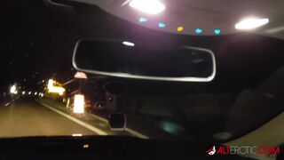 Jay Jay Giving a Hot Blowjob in a Car
