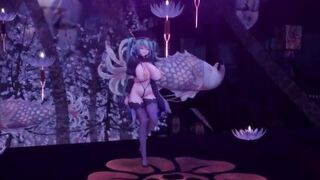 MMd miku sexy demon erotic body will tease you try not to cum 3d hentai
