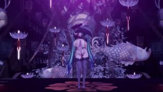 MMd miku sexy demon erotic body will tease you try not to cum 3d hentai