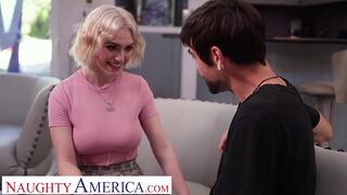 Busty rich girl Gracie Gates hooks up with bad boy while parents are out
