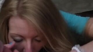 Romantic ball sucking blowjob from ex girlfriend with creampie