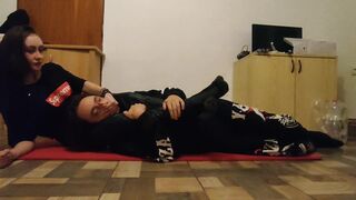 Headscissors - Leather leggings - Handgag