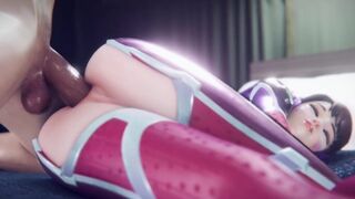 ⭐Lili Moussaieff - HARD AND SLOW ANAL SEX ON OVERWATCH D.VA - (3D HD)
