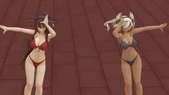 【MMD】I Like Yamato Type! Snow! Serious Magic!【R-18】