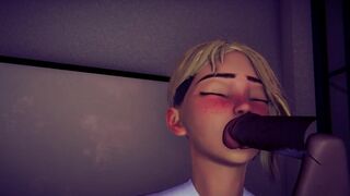 Gwen licks the head of a cock until you cum