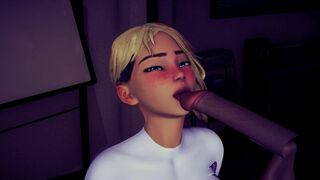 Gwen licks the head of a cock until you cum