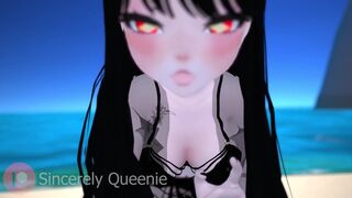 Lewd BEACH ASMR with a flirty teen who purrs into your ears and licks them! Roleplay - ASMR - VRChat