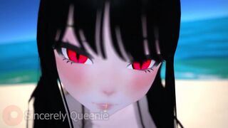 Lewd BEACH ASMR with a flirty teen who purrs into your ears and licks them! Roleplay - ASMR - VRChat