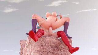 3D Futanari Animation - Shemale SuperWoman vs Wonder Woman, Hot Blonde Sexy Fucking