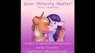 (FOUND ON ITCH.IO AND GUMROAD) F4F Your Honesty Matters! ft AppleJack x Rarity ft @Sarielle13