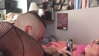 Britton face fucks Ericka, until he gives her a facial