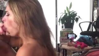 Britton face fucks Ericka, until he gives her a facial