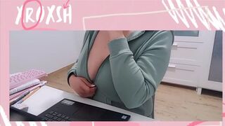 twitch bitch teasing with her boobs