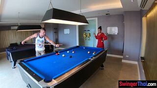 Amateur couple sex after a game of pool