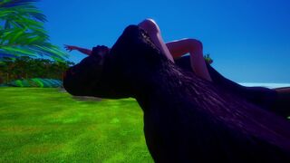 Furry Minotaur vs Horny girl | Big Cock Monster froggystyle | 3D Porn Wild Life