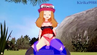 Serena and I have deep sex in the grass. - Pokémon Hentai