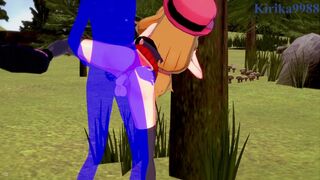 Serena and I have deep sex in the grass. - Pokémon Hentai