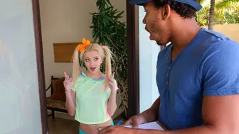 Monsters Of Cock - Tiny Blonde Takes On A Monster Cock