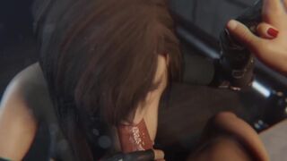 DEEPTHROAT Tifa Lockhart SUCKS A HUGE COCK AND C CUM | Final Fantasy 3D Hentai