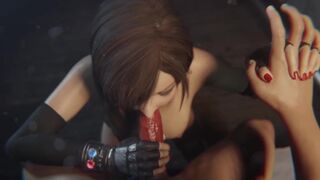 DEEPTHROAT Tifa Lockhart SUCKS A HUGE COCK AND C CUM | Final Fantasy 3D Hentai