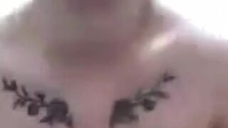 Horny little slut strips on cam.