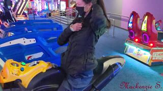Exhibitionist Wife Caught Flashing at Arcade