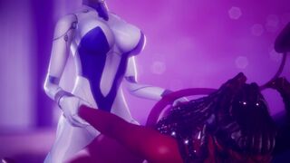 Sexy Robotic Cyborg Girl Fucks Succubus with her Futanari Fat Cock Subverse