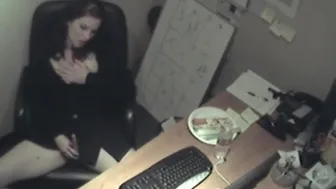 Hotdog porn video – Scandalous GFs - Secretary Rubbing Her Tits And Masturbating