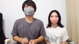 アナル前立腺マッサージと寸止め手コキで開発して遂にところてん射精しちゃいました Japanese Amateur Prostate Milking Cumshot Orgasm えむゆみカップル