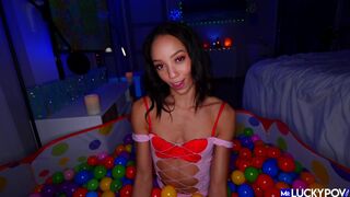 Bubbly Round Booty Babe In Ball Pit