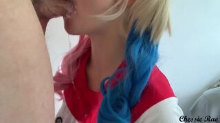 Who knew Harley Quinn had DD tits and could deepthroat!? - Chessie Rae