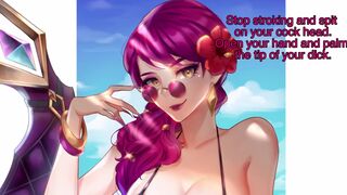 Femdom Hentai JOI Challenge - A night with Evelynn CBT, Edging, Flip Coin, Post Orgasm Torture