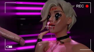 Overwatch Mercy - My Girlfriend Surprised Me Sucking My Soul Out at Glory Hole - Huge Cum 2x!