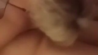 Wife strokes and sucks stranger's cock in a hotel room