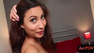 POV girlfriend deepthroats and cockrides in erotic couple
