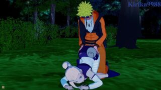 Ino Yamanaka and Naruto Uzumaki have deep sex in a park at night. - Naruto Hentai