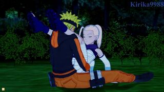 Ino Yamanaka and Naruto Uzumaki have deep sex in a park at night. - Naruto Hentai