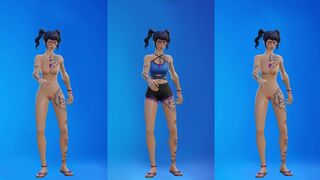 Crystal Fortnite Dances but all Naked (Savage, Build Up, Billy Bounce,...) (Mix by @ Tyler TDG)